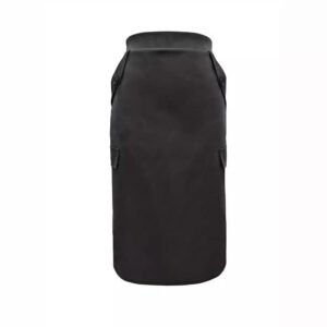 Women's skirt, versatile, fashionable buttons, personalized patch pocket rear slit, weaving workwear skirt