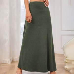 Women's Fashion Knitted Solid Color Skirt for Women