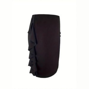 Fashionable and versatile women's knitted hip skirt, double-sided ruffle-edged sweet and cool sexy skirt